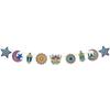 Moon and Stars Eid al-Fitr Paper Bunting Ramadan Hanging Ornament  Islamic Decoration
