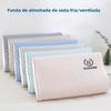 Summer Ice Silk Latex Pillowcase for Kids Breathable Memory Foam Pillow Cover 30x50 40x60 Double Sided Zipper Design