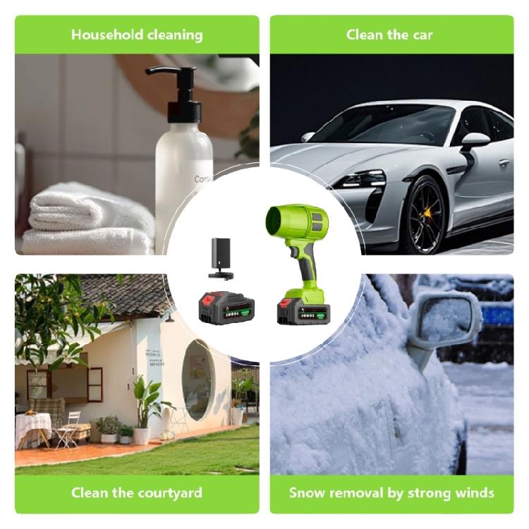 Powerful Cordless Blower 110V Speed Handheld Device For Quick Leaf Removal Lightweight Ergonomic Design With Included