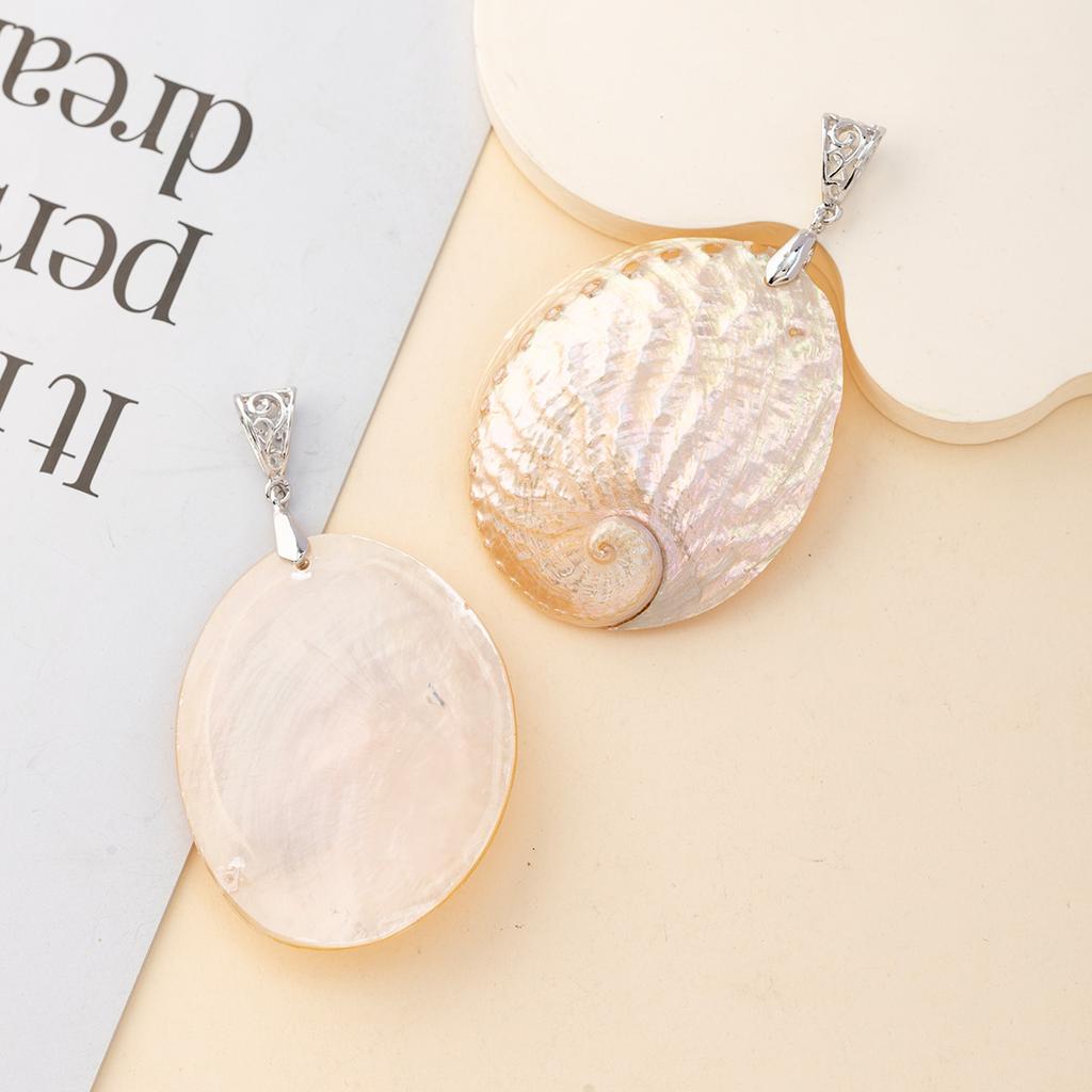 1Pc Beach Style Conch Shell Pendant Charms for DIY Women Men Necklace Keychains Accessories, Creative Jewelry Making Easter Christmas Gifts Crafts