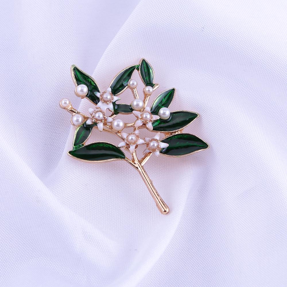 Koreanische Temperament Brosche Zarte Zweig Perle Tropfen Öl Brosche Neue Mode Immer Noch Dekoriert Weibliche Accessoires Party Geschenk Brosche