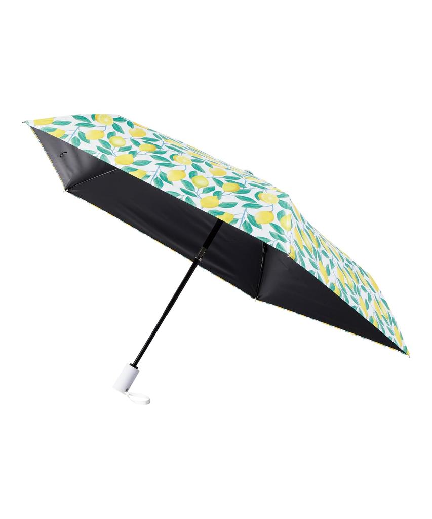 estaa Sun and Rain Automatic Heat Sun UV White (Esta) Women's Parasol, Umbrella, Foldable, Open/Close (1 Push), Compact, Lemon, Shielding, Protection,
