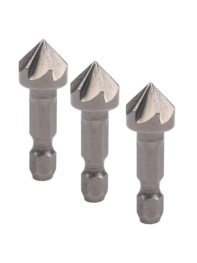 Für Anfasen Entgraten Senkbohrer Neuestes 45#HCS Senkwerkzeug Silber