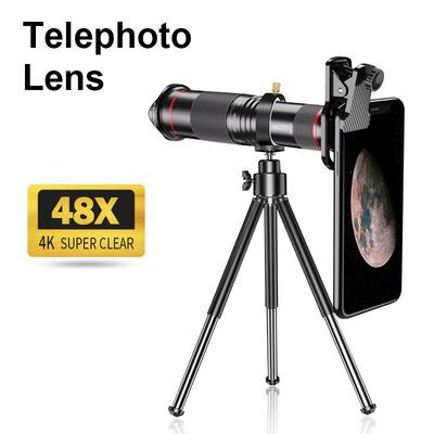 48x Super Telephoto Lens Zoom 4K Monocular with Tripod Camera Telescope Long Range for Smartphone