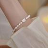Fritillary Kitten Natural Freshwater Pearl Bracelet Ins11k Gold Injection Fashion Light Luxury Niche Rice-shaped Pearl Jewelry Women