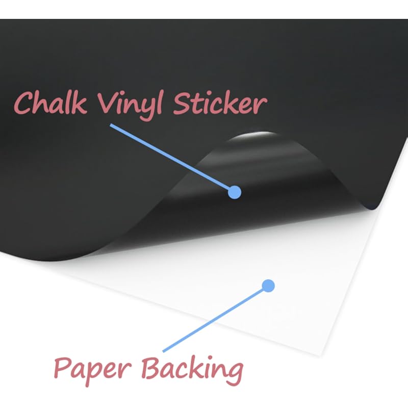 Eduway 60X200 Cms Black Board Sticker | Wall-Mounted Chalkboard Roll For Home, School, Kids & Office | Durable & Customi