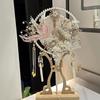 Handmade Pink Xiuhe Wedding Fan - Chinese Classical Bride Gift DIY Kit