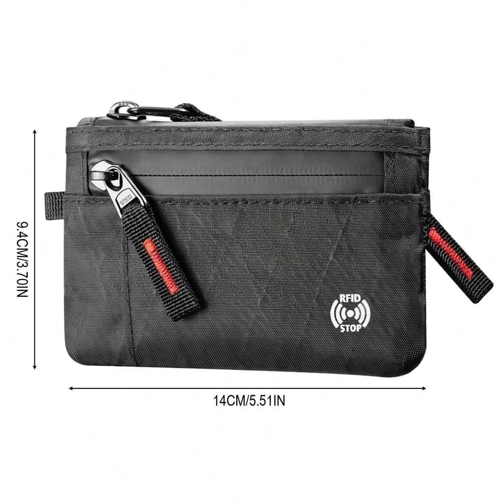 RFID Blocking X-PAC Mini Travel Key Wallet Coin Pouch For Outdoor Use