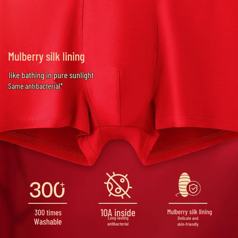 Shanshan Men's Festive Red Boxer Briefs