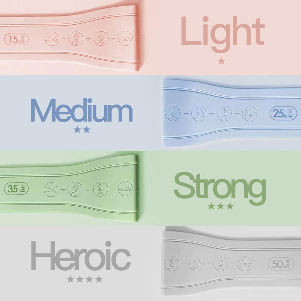 1PC 15/25/35/50LB Yoga Pilates Silicone Elastic Band Women's Hip Lifting Stretch Resistance Band Home Fitness Products