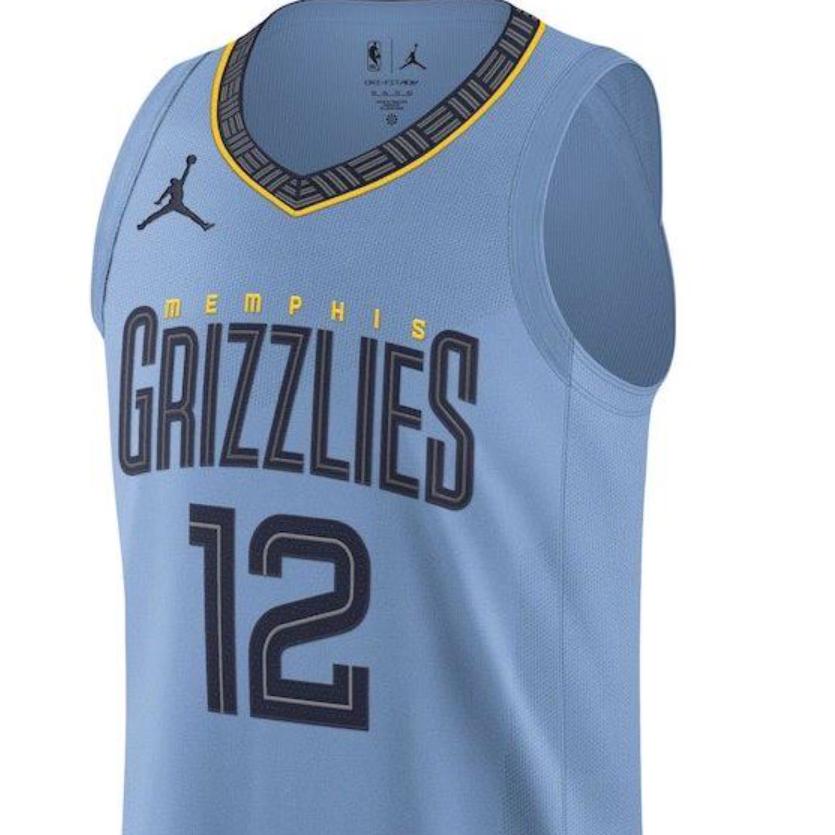 Jordan Morant Grizzlies Player Edition Basketball Jersey Men tops Blue DQ0150-422
