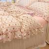 Romantic Lace Floral Cotton Bedding Set - Exquisite French-Korean Style