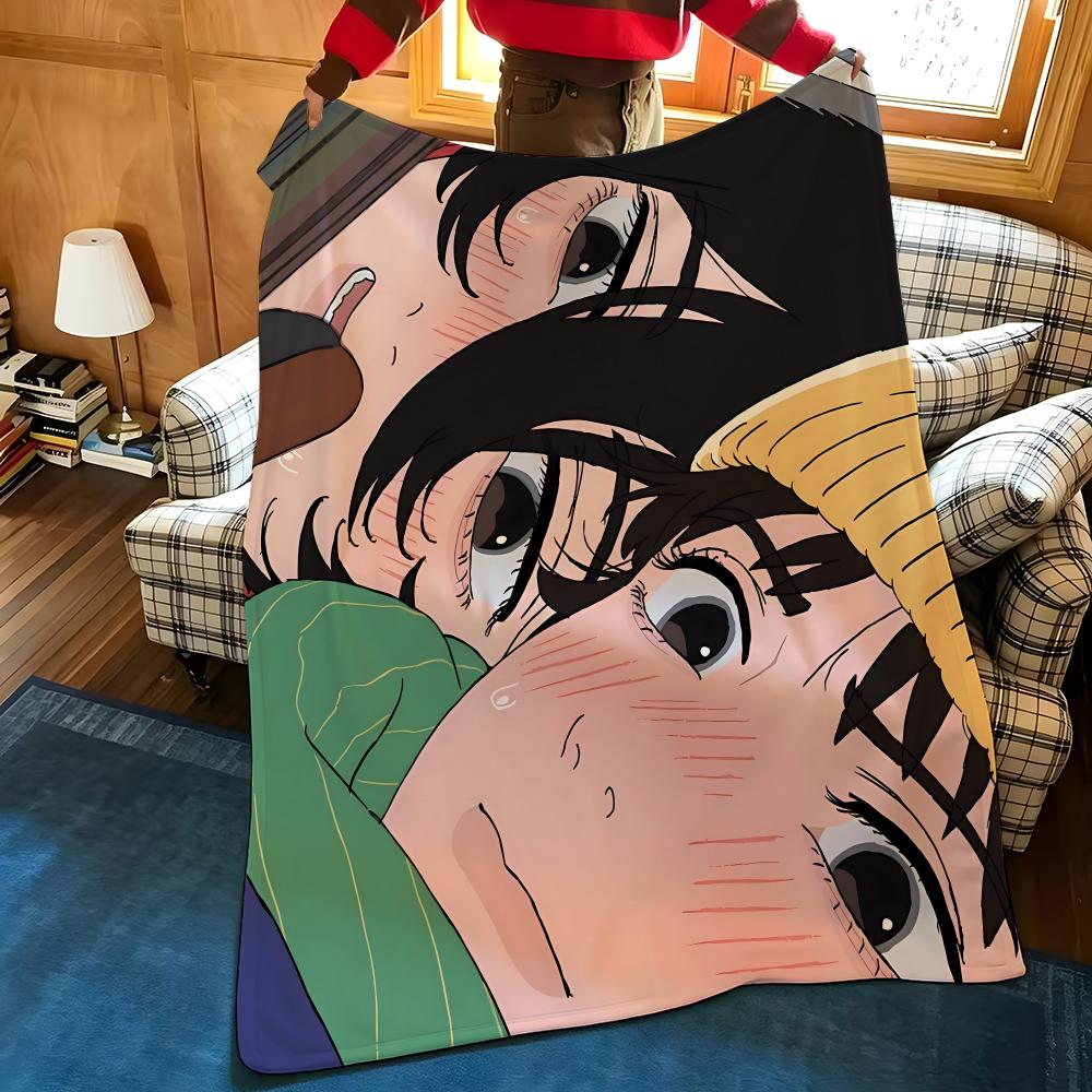 Anime L-Look B-Back Throw Flannel Blanket Suitable for Sofas Beds Offices Travel, Camping Chairs