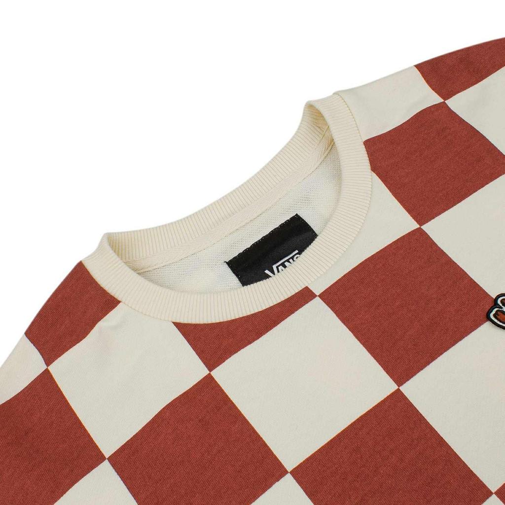 Vans Checkerboard Crew Neck Sweatshirt Men Tops Red VN0A5H98YTW
