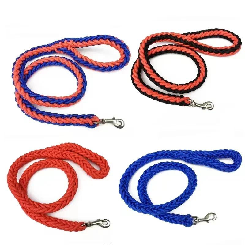 Nylon Dog Harness Leash For Medium Large Dogs Leads Pet Training Running Walking Safety Mountain Climb Dog Leashes Ropes Supply