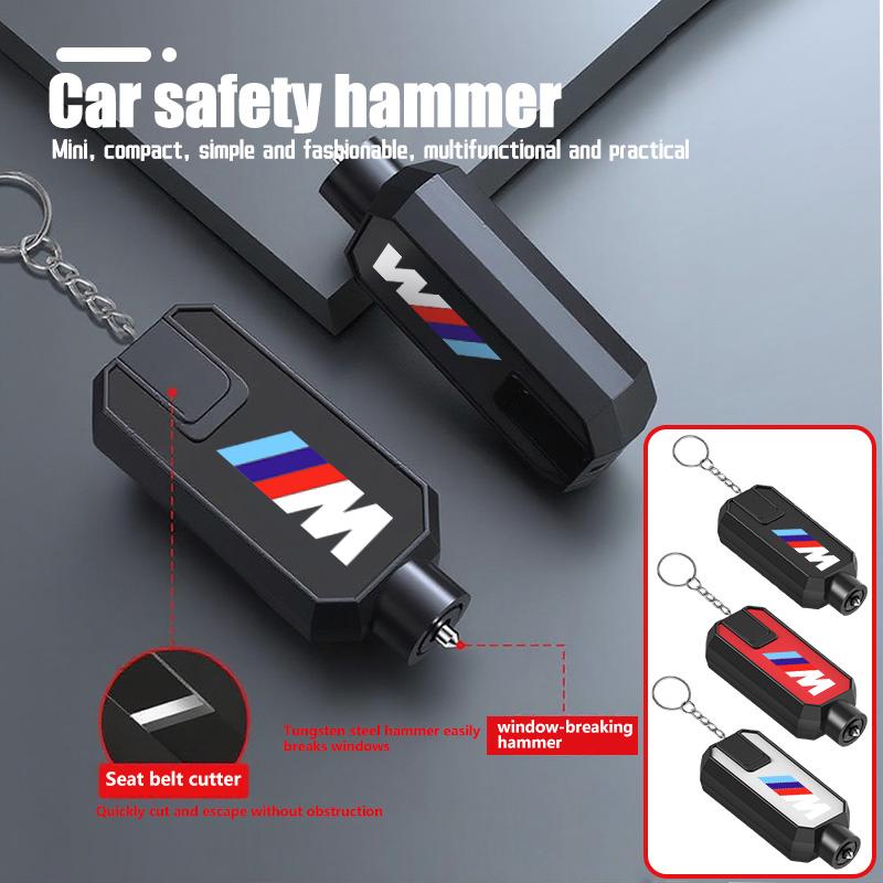 Car Safety Hammer Emergency Glass Window Break Seat Belt Cutter For BMW Performance M E87 E30 E46 E28 F35 G20 E93 F20 X3 X