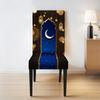 Middle Eastern Print Festival Chair Cover Polyester Elastic Fit Washable For Holiday Dining Decoration