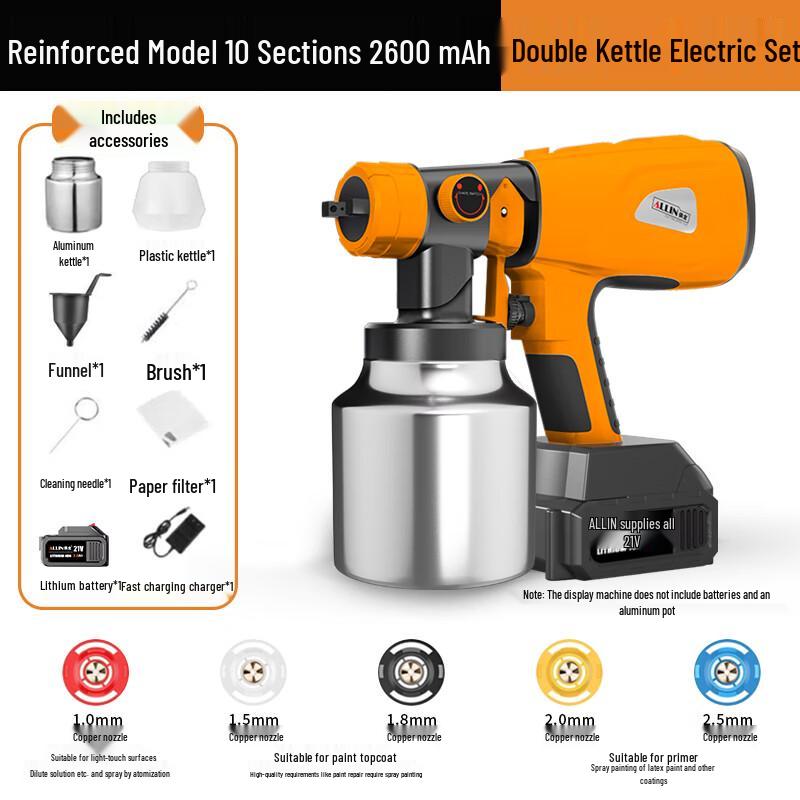 

Rechargeable Electric Paint Sprayer CN plug (adapter included)