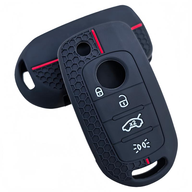 Silikon Schlüsselhülle Abdeckung Für Fiat Cronos Egea 500X Toro Tipo Für Dodge Neon Keyless Fernbedienung Schale Haut Schlüsselanhänger Halter Schutz