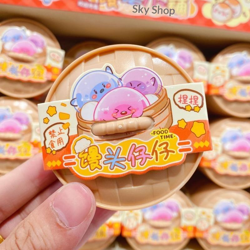 Portable Steamer Bun  Toy Slow Rising Soft Simulation Food Mochi Stress Relief Toy for Travel Office Use