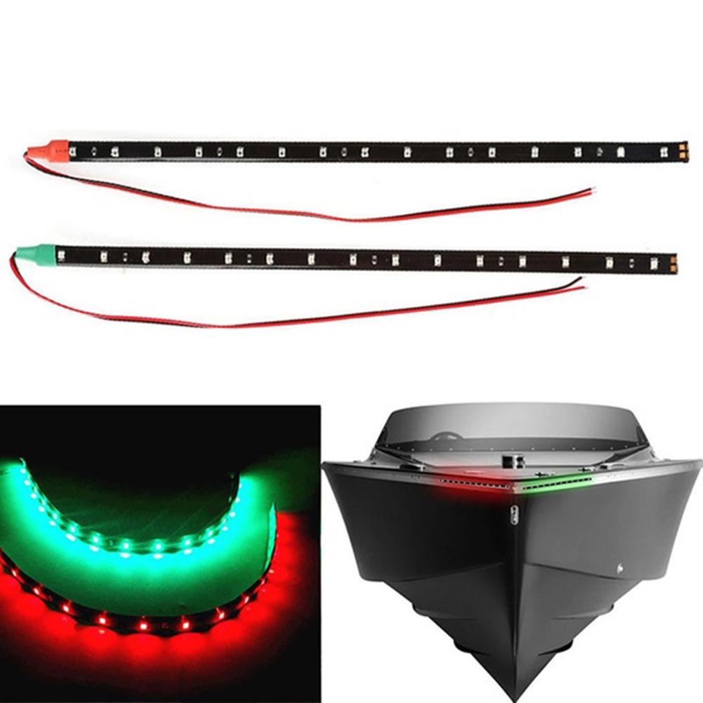 Cars Auto Parts Waterproof Strip Marine Car Navigation Boat Supplies Light 2Pcs LED Red/Green