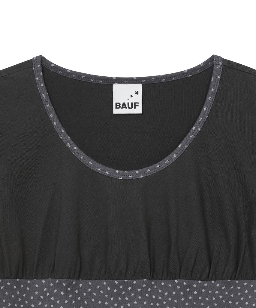 BAUF Star Puffed Slim Fit T-Shirt [Charcoal]