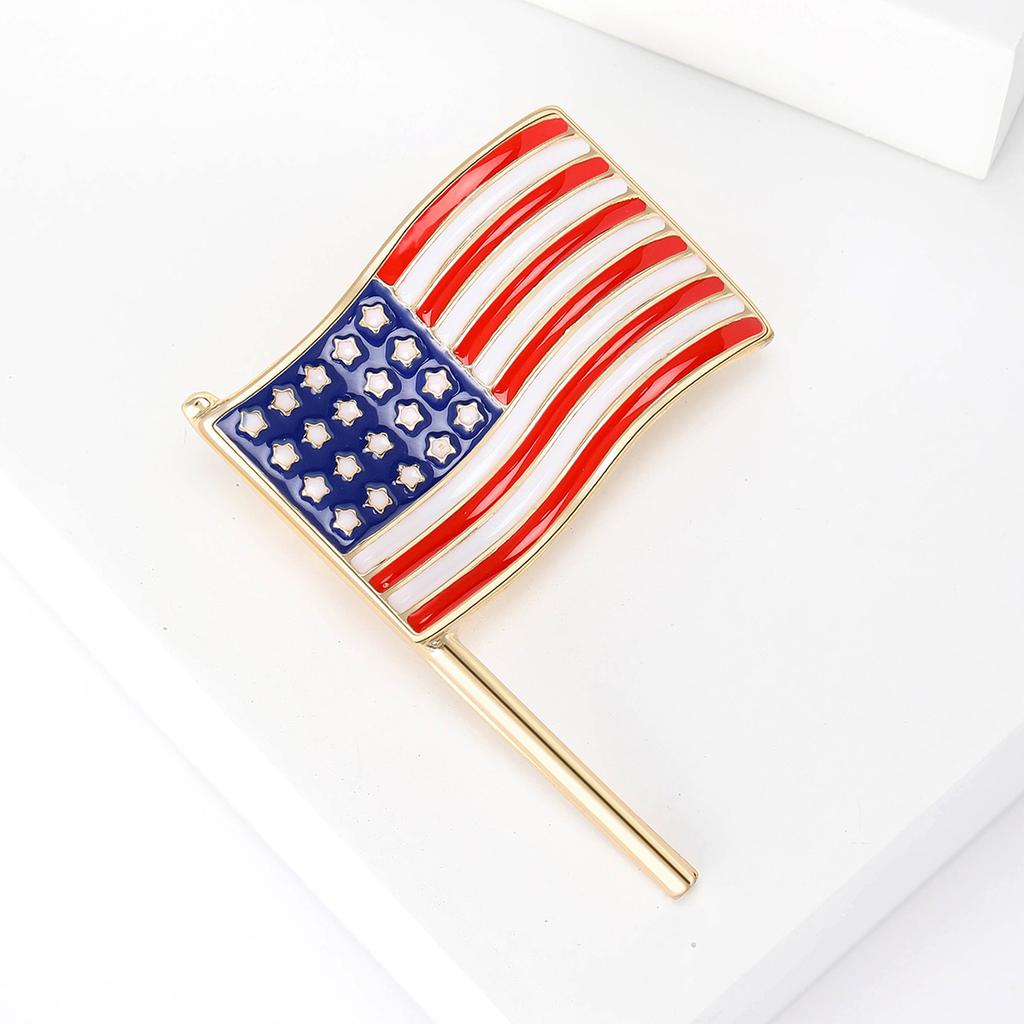 Creative Fashion Personality Oil Drip Brooch Versatile Personality Clothing Corsage American Flag Pin