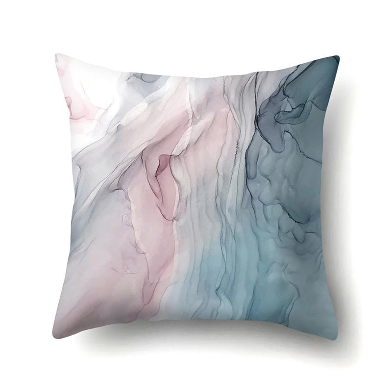 Nordic Modern Abstract Ins Style Polyester Pillow Case Car Decoration Home Printed Waist Cushion Pillow Case