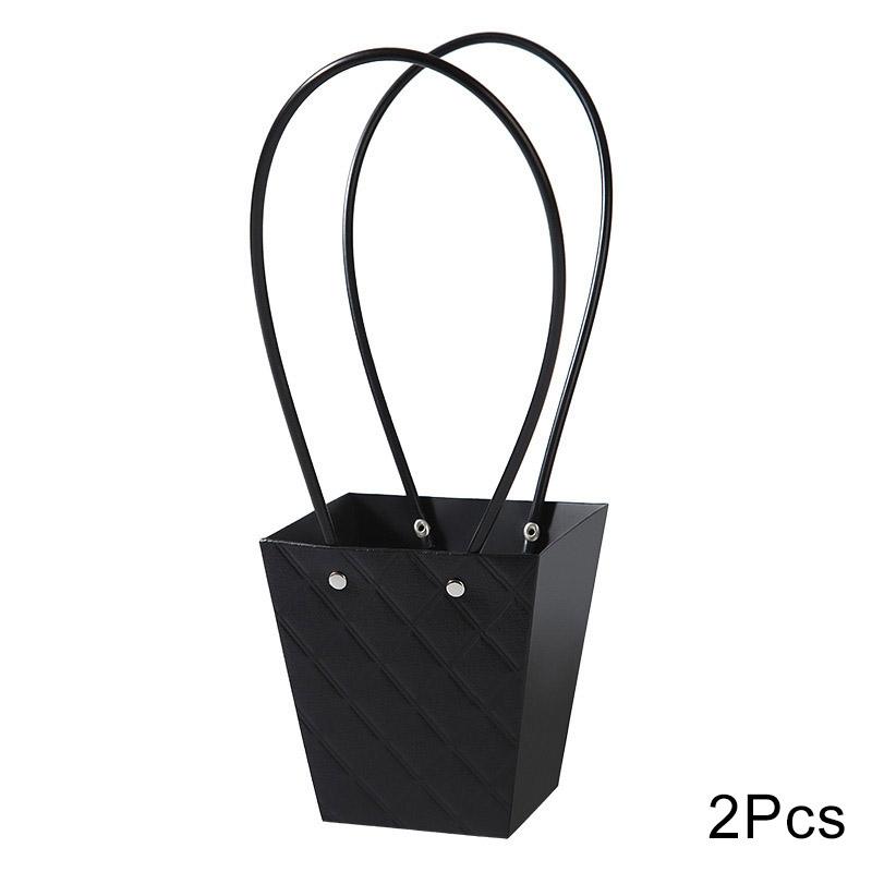 1PC Flower Packaging Bag Portable With Handle Rose Flower Kraft Paper Colorful Flower Box Birthday Gift Bag Wedding Party