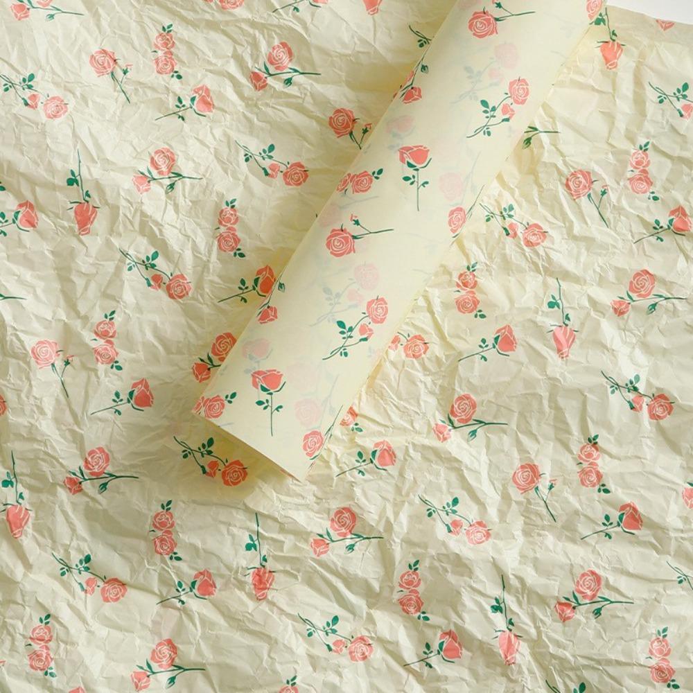 20pcs 50x70cm Hand-Kneaded Paper Cotton Paper Gift Packaging Paper Bouquet Wrapping Paper  DIY Craft
