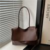 Womens Oversized Shoulder Bag With Stitching Detail For Street Style Fashion