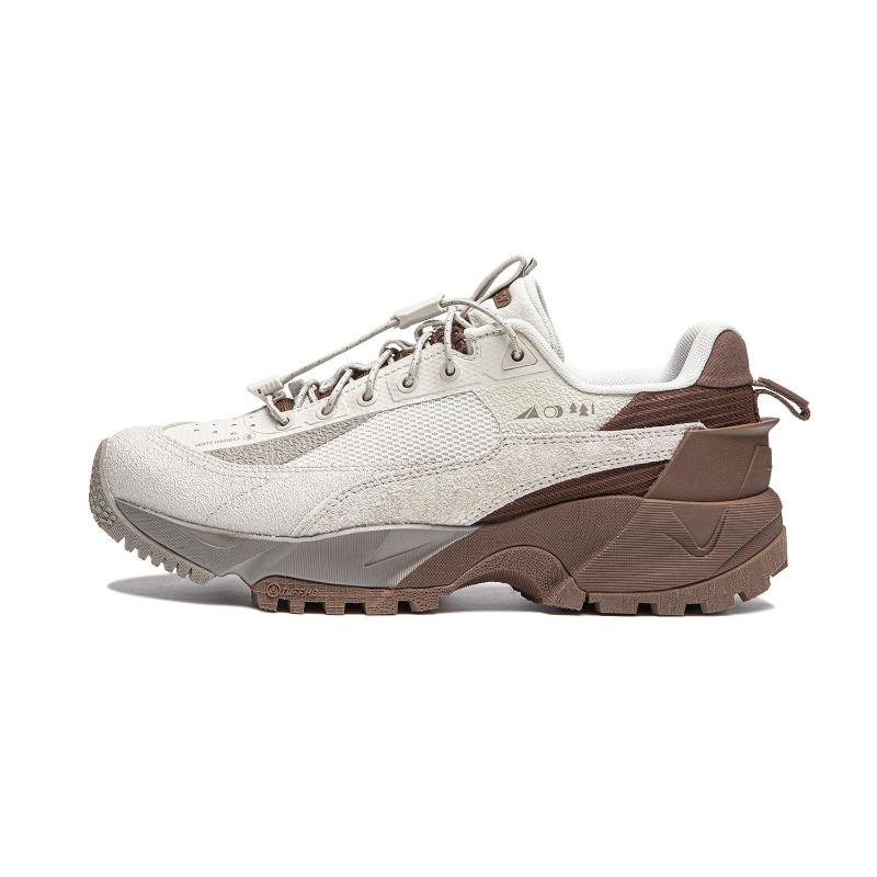 Li-Ning CF Xingye PRO Women Waterproof Low Casual Shoes Grey Brown AGLU152-1 36