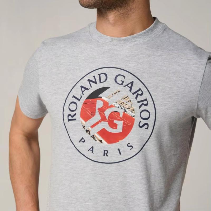 

Логотип Открытого чемпионата Франции Ролан Гаррос Мужская Женская Теннисная Футболка 2025 Лето Хлопок Повседневная Спортивная Джерси С Коротким Рукавом Оверсайз Топ 4XL