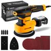 DEKOPRO Electric Random Orbital Corner High Dust Collection Included DIY Tool for and Roughing Sander, 3-in-1, Sander, Sander, Sander, 6-Speed
