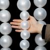 10pcs 5.5cm/8cm Faux Large Pearl Plastic White Ball Pendant Elegant Beaded Garland  Wedding Backdrop