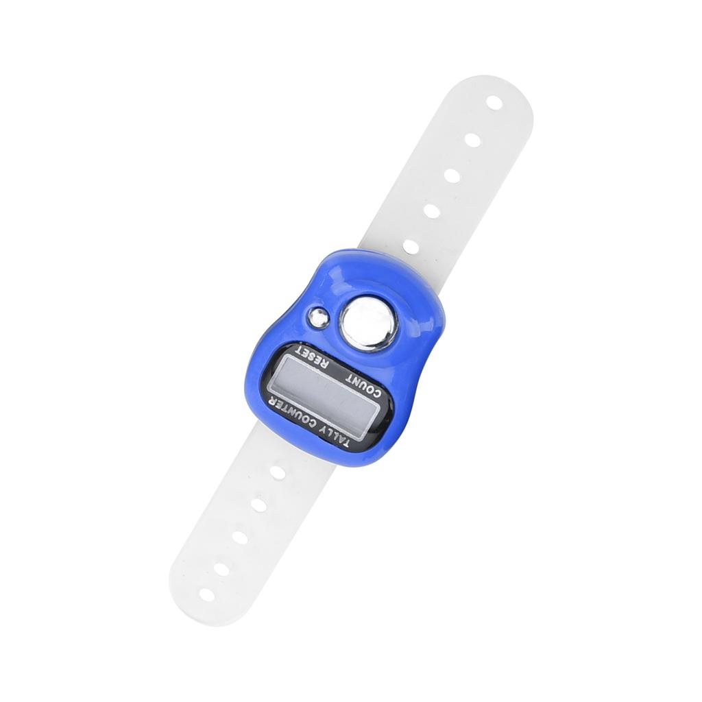 Ηλεκτρονικός Μετρητής Δακτύλου με Επαναρυθμιζόμενο LCD 5 Ψηφίων Μετρητής Χειρός για Προσευχή και Περίπατο Σκούρο Μπλε