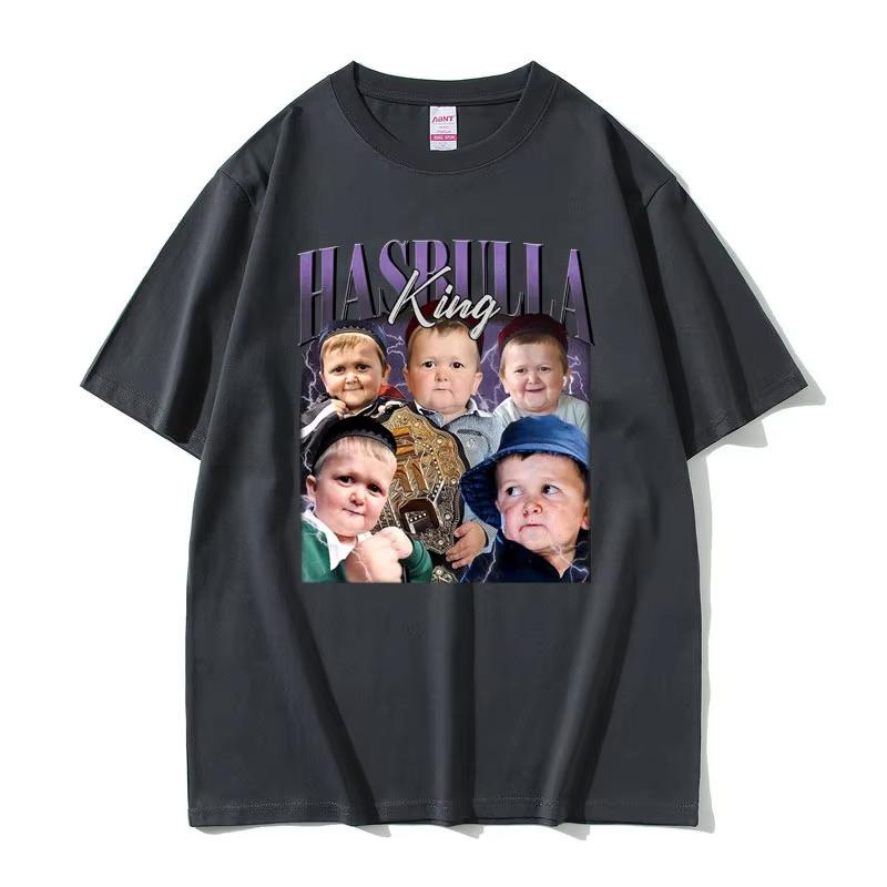 Hasbulla King Fighting Meme Essential Tshirt Fan Gift Mini Khabib Blogger Tshirts Summer Unisex Women Fashion Oversized T Shirt