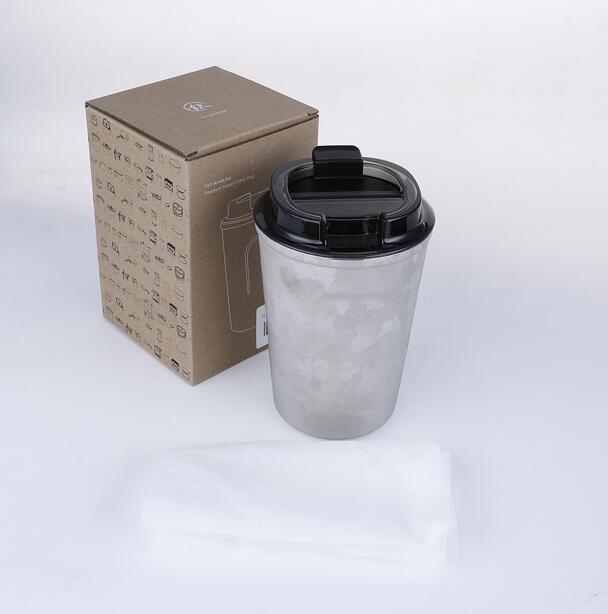 Titanium Insulated Travel Coffee Mug 400ml Double Walled Coffee Mug Insulated Coffee Mug With Lid