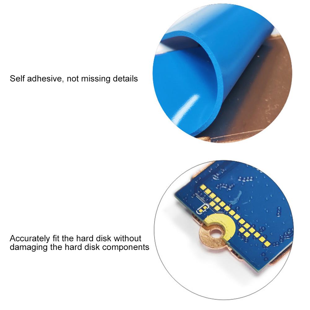 Copper SSD Cooler with Thermal Silicone Pad Metal Heat Cooler Radiator Replacement Parts Single/Double Sided Laptop Accessories