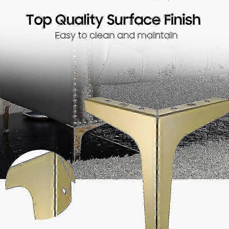 Set of 4 Modern Iron Diamond Triangle Furniture Legs