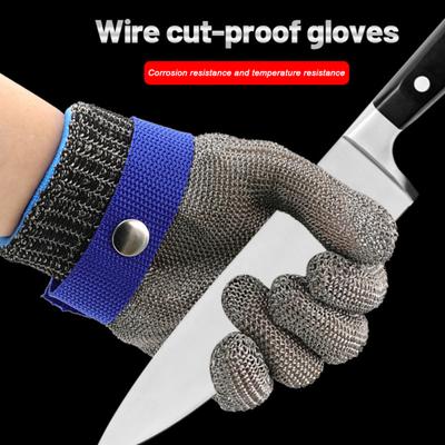 Stainless Steel Cut Resistant Gloves Oyster Shelled Gloves A9 Protection Level Mitt for Shucking Glass Handling And Industrial Use