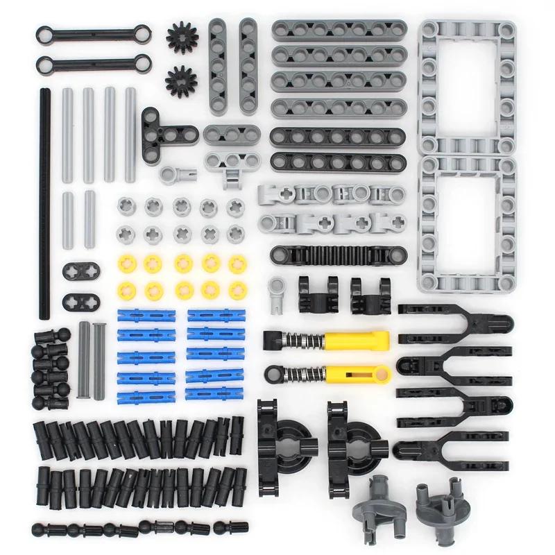 123PCS Suspension Perforated Technology Bricks Parts  Set Beam Pin Arm Hole Modified  MOC Blocks Assembly Toy Mixing Accessories