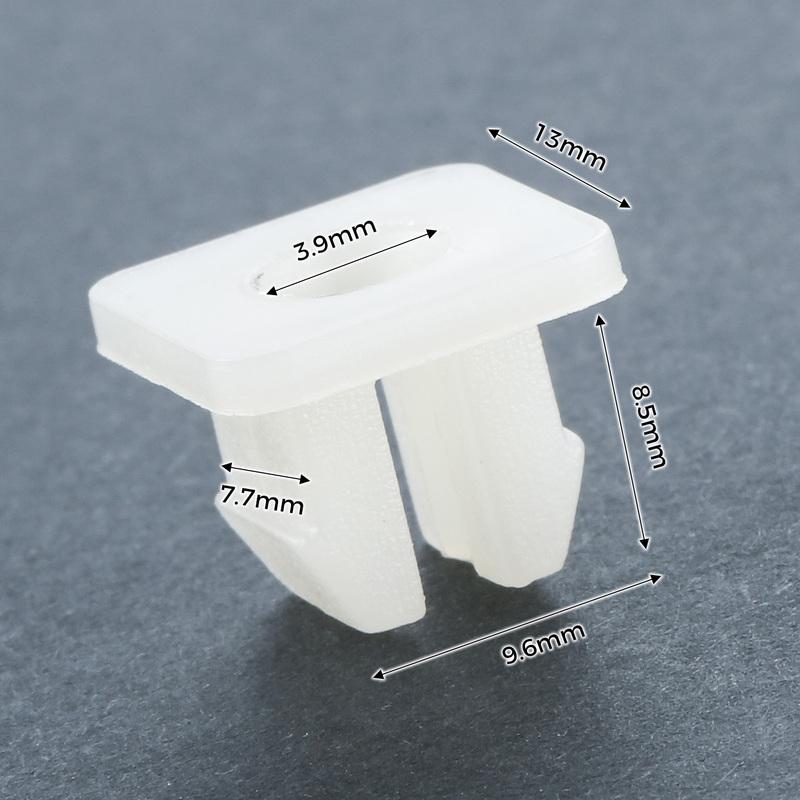 50Pcs Car Universal Fender Bumper Door Side Skirt Fixing Clip White Plastic Push Rivet Fender Clip For 5mm Hole Car Accessoires