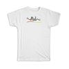 Gift T-Shirt : Mali Flag Colors Malian Travel Expat Country Minimalist Lettering