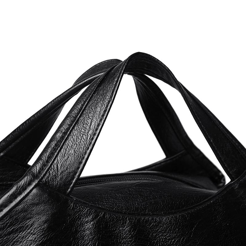 Vintage Shoulder Bag PU Crossbody Bag Large Capacity Women's Multi-Layer Handbag