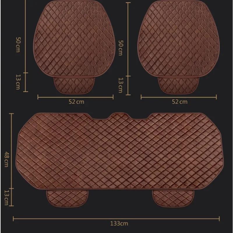 Linen Car Seat Cover Quality Flax Breathable Car Seat Cushion Anti Sratch Chair Protector Pad Universal for Sedan Suv