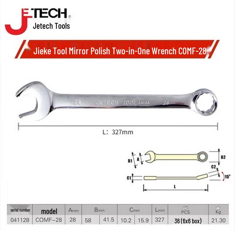 SMVP Mirror Polished Metric Combination Wrench CN plug (adapter included)