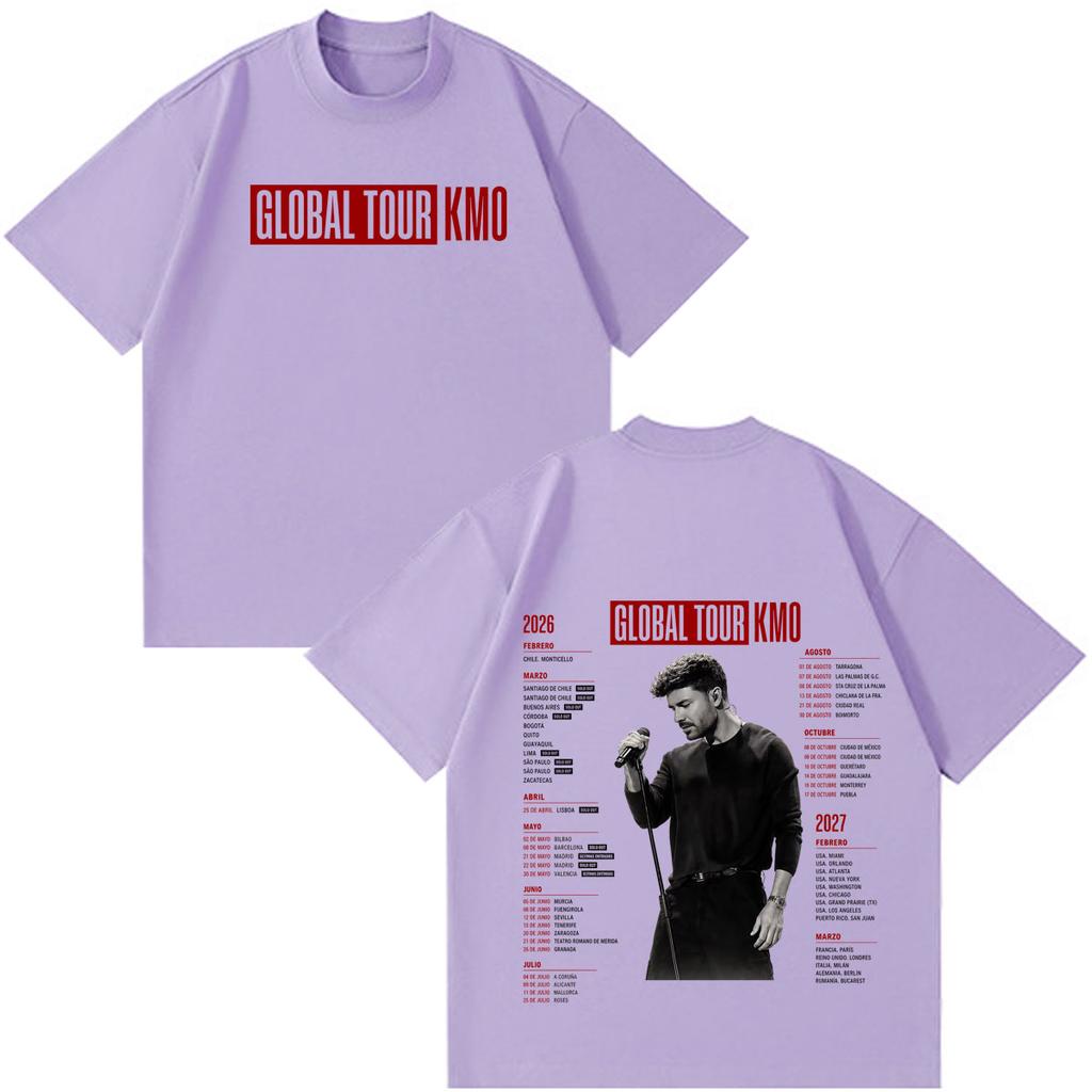 Singer Pablo Alborn Kmo Global Tour 2026 Print Tees Unisex Unisex Hiphop Tshirts Shortsleeved Loose Vintage Tshirts Streetwear