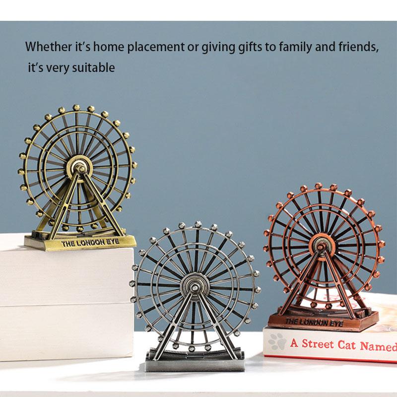 1 szt. Tani obrotowy diabelski młyn mini dekoracja pokoju dziecięcego metalowe akcesoria dekoracyjne do biura domu