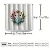 1Pc Shower Curtain - Vibrant Multicolor Paw Prints On White Background Waterproof